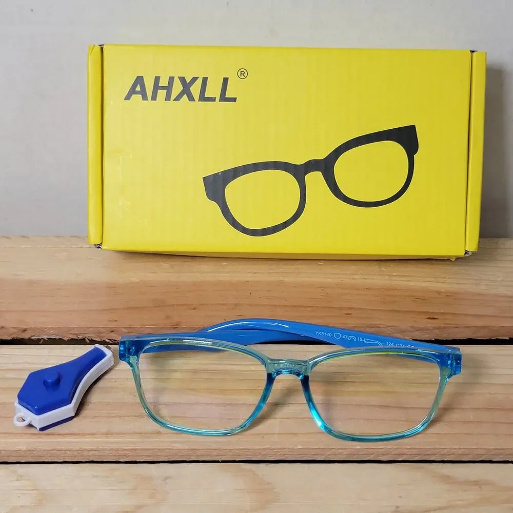 Ahxll Kids Blue Light Blocking Glasses w/ Flex Frame & Blue Light Tester